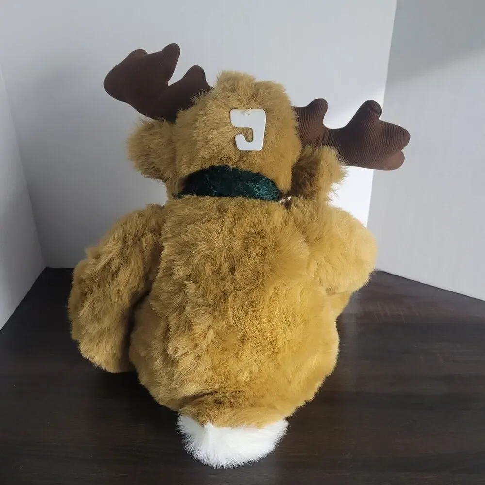 JCPenney Holiday Collection Moose Plush Christmas Stuffed Animal Golden Moose